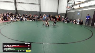 82-87 lbs Round 3 - Elizabeth Wheeler, Mat Rats Rebooted vs Kaia LaBelle, Big Cat Wrestling Club