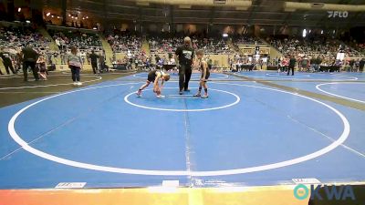 60 lbs Consi Of 8 #1 - Jett Hinz, Weatherford Youth Wrestling vs Keilen Fields, Wyandotte Youth Wrestling