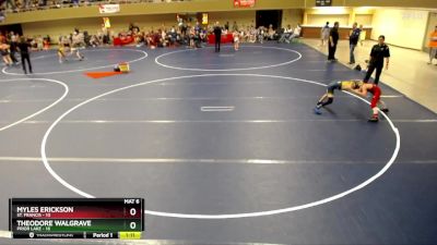 68 lbs Semis & 1st Wrestleback (8 Team) - Myles Erickson, St. Francis vs Theodore Walgrave, Prior Lake