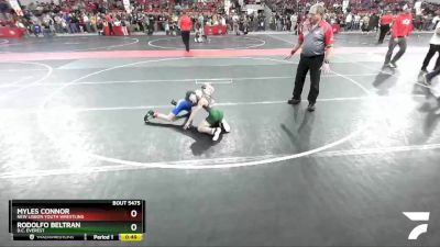 54 lbs Semifinal - Myles Connor, New Lisbon Youth Wrestling vs Rodolfo Beltran, D.C. Everest