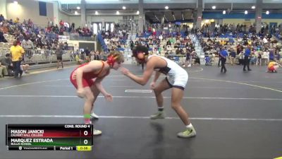 144 lbs Cons. Round 4 - Mason Janicki, Calvert Hall College vs Marquez Estrada, Bullis School