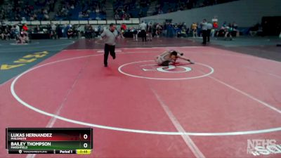 4A-126 lbs Cons. Round 1 - Lukas Hernandez, Philomath vs Bailey Thompson, Marshfield