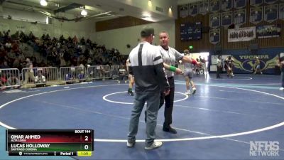 132 lbs Champ. Round 2 - Lucas Holloway, Santiago Corona vs Omar Ahmed, Alta Loma