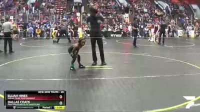 49 lbs Cons. Round 5 - Elijah Hines, Dream Team Performance vs Dallas Coats, Peer Pressure Elite Wrestling