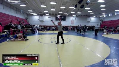 122 lbs Champ. Round 1 - Logan Largusa, Newark Memorial High School vs Lucas Good, Las Lomas High School