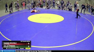 92 lbs 1st Place Match - Nolan Perkins, Pleasant Hill Wrestling Club vs Tanner Brumble, Unattached