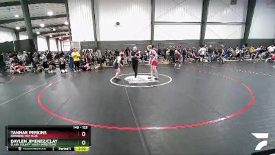 125 lbs Round 3 - Tannar Perkins, Newberg Mat Club vs Daylen Jimenez/clay, Clark County Youth Wrestling