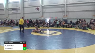 80-S lbs Consi Of 8 #2 - Matthew Sheehan, OH vs Kamden DeShon, OH