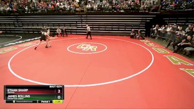 106 lbs Semifinal - Ethan Sharp, Uintah vs James Rollins, Mountain Crest