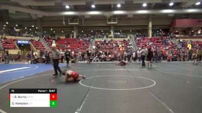 70 lbs Cons. Round 1 - Brendon Burns, Kansas Young Guns Wrestling Cl vs Otis Hampton, Linn County Twisters