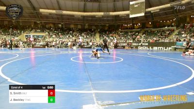 73 lbs Consi Of 4 - Sam Smith, Sebolt Wrestling Academy vs Jackson Beckley, Team Tulsa Wrestling Club