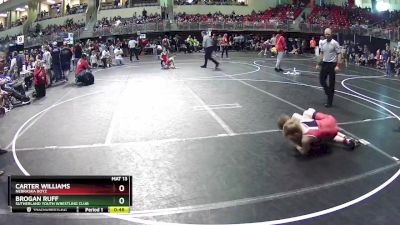 100 lbs Quarterfinal - Brogan Ruff, Sutherland Youth Wrestling Club vs Carter Williams, Nebraska Boyz