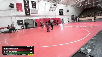 125 lbs Quarterfinal - Chris Calderon, Mt. San Antonio vs Alan Elscobedo, Victor Valley College