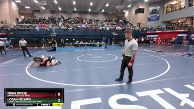 144 lbs Semifinal - Logan Milsaps, Conroe Woodlands College Park vs Noah Morse, Dallas Highland Park