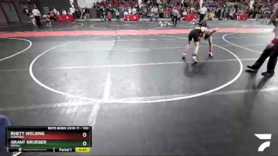 100 lbs Cons. Round 2 - Rhett Welsing, Denmark vs Grant Krueger, Royall