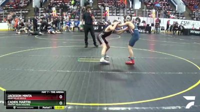 95 lbs Cons. Round 3 - Jackson Minta, Sault Blue Devils vs Caden Martin, Martin Mean Machine