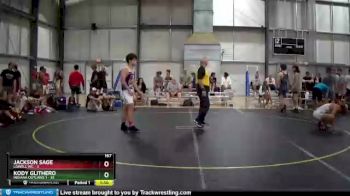 167 lbs Quarterfinals (8 Team) - Kody Glithero, Indiana Outlaws 1 vs Jackson Sage, Lowell WC