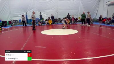 93 lbs Consolation - Tucker Hale, Maxwelton vs Jackson Allemang, Pittsburgh