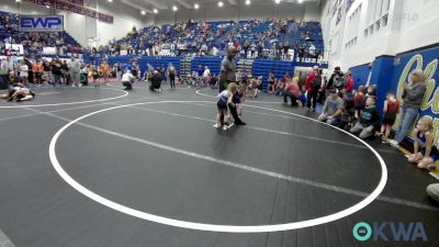 37 lbs Rr Rnd 2 - Caroline Rice, Noble Takedown Club vs Sadie Beavers, Harrah Little League Wrestling