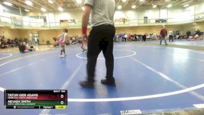 80-86 lbs Round 1 - Tatum Gier Adams, Webb City Youth Wrestling vs Nevaeh Smith, Smith Wrestling Academy