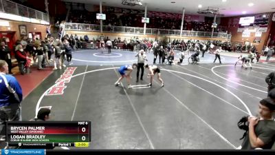 126 lbs Champ. Round 1 - Logan Bradley, Coeur D`Alene High School vs Brycen Palmer, West Valley (Spokane)