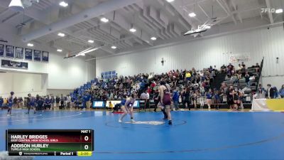 145 lbs Quarterfinal - Harley Bridges, East Central High School Girls vs Addison Hurley, Tupelo High School