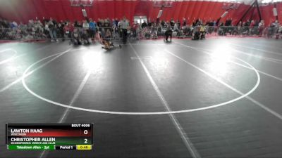 49 lbs Quarterfinal - Christopher Allen, Oconomowoc Wrestling Club vs Lawton Haag, Wisconsin