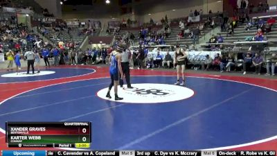 6A 106 lbs Quarterfinal - Xander Graves, Bentonville vs Karter Webb, Conway