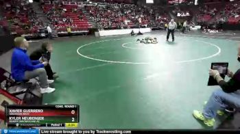 D1-132 lbs Cons. Round 1 - Kyler Neuberger, Beaver Dam/Wayland Ac. vs Xavier Guerrero, Waukesha West