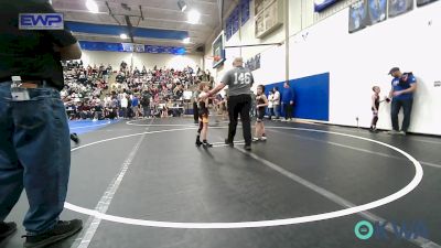 49 lbs Semifinal - Michele Thompson, Wyandotte Youth Wrestling vs Aidyn Wolfe, Heat