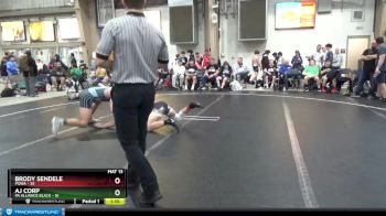 160 lbs Round 2 (8 Team) - Brody Sendele, POWA vs Aj Corp, PA Alliance Black