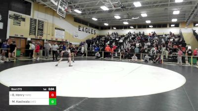 106 lbs Consi Of 8 #2 - Boone Henry, Fairfield Warde vs Muhammad Kasliwala, East Hartford