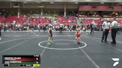 58 lbs Cons. Round 4 - Memphis Folger, U Town Hammers vs Cash Robertson, Victory