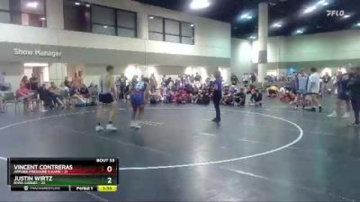 160 lbs Placement Matches (16 Team) - Justin Wirtz, Iowa Gables vs Vincent Contreras, Applied Pressure X Kame