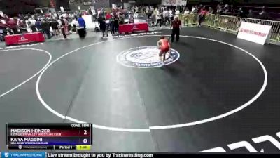 106 lbs Cons. Semi - Madison Heinzer, Evergreen Valley Wrestling Club vs Kaiya Maggini, USA Gold Wrestling Club