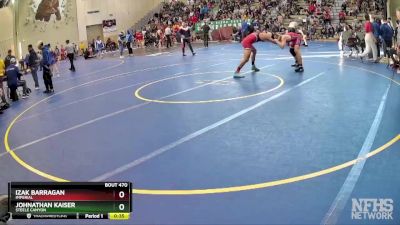 140 Boys Cons. Round 4 - Johnathan Kaiser, Steele Canyon vs Izak Barragan, Imperial