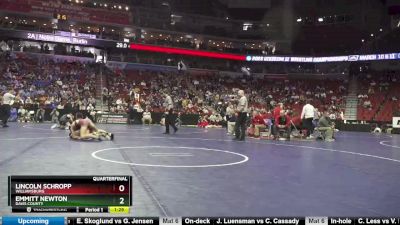 2A-106 lbs Quarterfinal - Emmitt Newton, Davis County vs Lincoln Schropp, Williamsburg