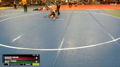 72 lbs Cons. Round 3 - August Kruse, Centennial vs Isaac Morin, Bemidji