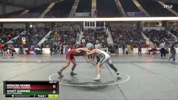 150 lbs Champ. Round 1 - Wyatt Gardner, Leoti Takedown vs Spencer Mosier, South Central Punishers