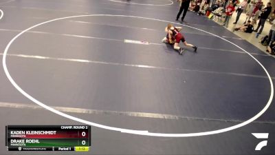 77 lbs Champ. Round 2 - Kaden Kleinschmidt, Minnesota vs Drake Roehl, Minnesota