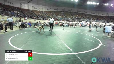 49 lbs Quarterfinal - Simon Flesner, Jenks Trojan Wrestling Club vs Sawyer Simpson, Salina Wrestling Club