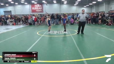 63 lbs Champ. Round 1 - Tavin Pence, Shenandoah Valley Wrestling Cl vs Joseph Gray, Williamsburg Wrestling Club