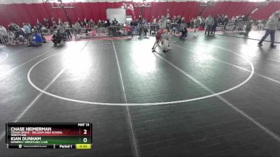 100 lbs Cons. Round 3 - Kian Dunham, Kimberly Wrestling Club vs Chase Heimerman, Cedar Grove - Belgium High School Wrestling