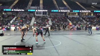 150 lbs Champ. Round 1 - Dustin Dobson, Emporia vs Casey Bowlin, De Soto Kids Wrestling Club
