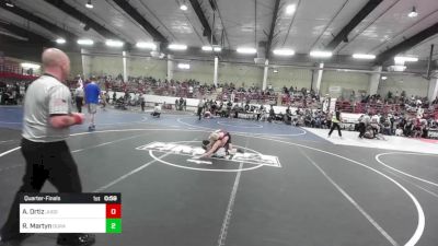 130 lbs Quarterfinal - Angelo Ortiz, Juggernaut Wrestling Club vs Ryder Martyn, Durango Wrestling Club