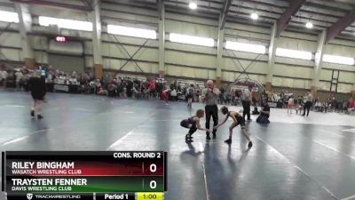 70 lbs Cons. Round 2 - Traysten Fenner, Davis Wrestling Club vs Riley Bingham, Wasatch Wrestling Club