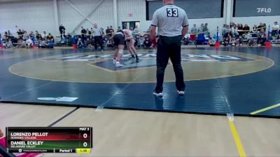 197 lbs Semifinal - Daniel Eckley, Delaware Valley vs Lorenzo Pellot, Roanoke College