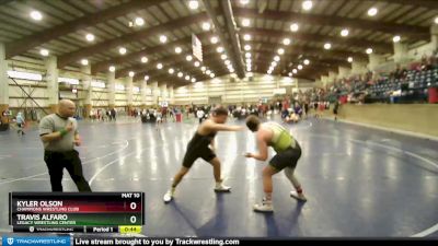 187 lbs Cons. Semi - Travis Alfaro, Legacy Wrestling Center vs Kyler Olson, Champions Wrestling Club