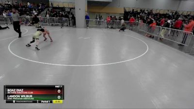 71 lbs Cons. Semi - Boaz Diaz, Big Game Wrestling Club vs Landon Wilbur, WWC Predator Wrestling