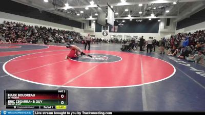 132 lbs Cons. Round 1 - Mark Boudreau, El Modena vs Eric Zegarra- B Guy, Bishop Amat